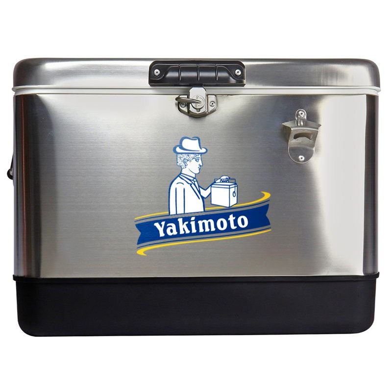 Yakimoto Ice Chest Beverage Beer Cooler Box With Bottle Opener, 51L/54Qt Stainless Steel Portable Insulated Ice Bucket, Sturdy And Leak - proof, For Camping, Beach, Picnic, RV, BBQ, Picnic, Fishing - DelightsDownSouth