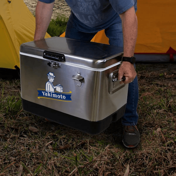 Yakimoto Ice Chest Beverage Beer Cooler Box With Bottle Opener, 51L/54Qt Stainless Steel Portable Insulated Ice Bucket, Sturdy And Leak - proof, For Camping, Beach, Picnic, RV, BBQ, Picnic, Fishing - DelightsDownSouth